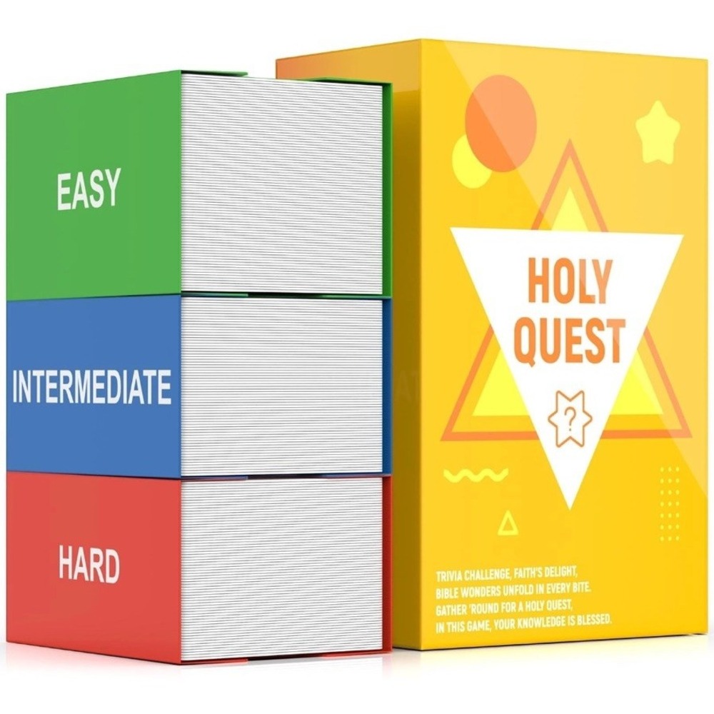 HOLY QUEST, A Fun Bible Trivia Card Game EUC